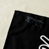 会カスタム社のロゴは、独自のビジネスロゴを黒で使用 ビーチタオル (インサイチュ)