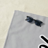 会カスタム社のロゴ独自のビジネスロゴ灰色を使用 ビーチタオル (インサイチュ)