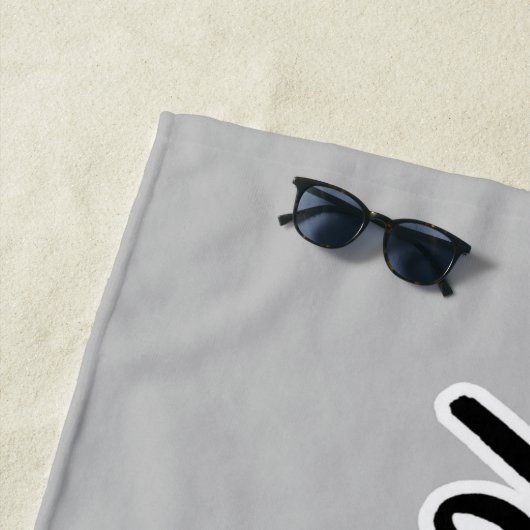 会カスタム社のロゴ独自のビジネスロゴ灰色を使用 ビーチタオル (インサイチュ)