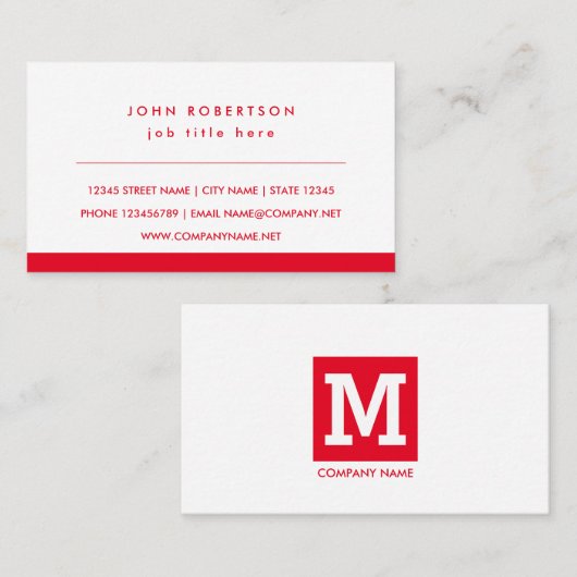 会シンプル社の名モダン刺テンプレート 名刺 (正面/裏面)