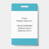 会モダンパーソナライズされたミニマル議IDバッジ バッジ (裏面)