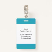 会モダンパーソナライズされたミニマル議IDバッジ バッジ (裏面クリップ)