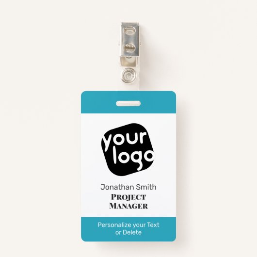 会モダンパーソナライズされたミニマル議IDバッジ バッジ (正面クリップ)