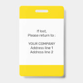 会モダンパーソナライズされたミニマル議IDバッジ バッジ (裏面)