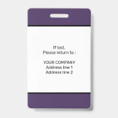 会モダンパーソナライズされたミニマル議IDバッジ バッジ (裏面)