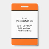 会モダンパーソナライズされたミニマル議IDバッジ バッジ (裏面)