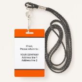 会モダンパーソナライズされたミニマル議IDバッジ バッジ (裏面ランヤード)