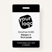 会モダンパーソナライズされたミニマル議IDバッジ バッジ (正面)