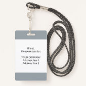 会モダンパーソナライズされたミニマル議IDバッジ バッジ (裏面ランヤード)