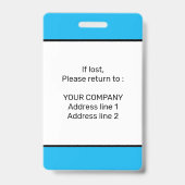 会モダンパーソナライズされたミニマル議IDバッジ バッジ (裏面)