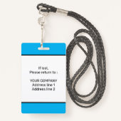 会モダンパーソナライズされたミニマル議IDバッジ バッジ (裏面ランヤード)