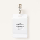 会モダンパーソナライズされたミニマル議IDバッジ バッジ (裏面クリップ)