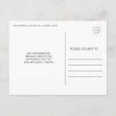 会モダン議ベビー生誕発表葉書 案内ポストカード (裏面)