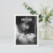 会モダン議ベビー生誕発表葉書 案内ポストカード (スタンド正面)