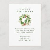 会企業の社休暇 |クリスマスリース後 ポストカード (正面)