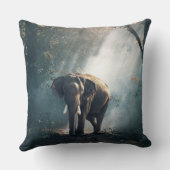 会合のアジアゾウの装飾用クッション クッション (裏面)