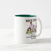 会合のオフィスのユーモアの仕事場のおもしろマグカップ ツートーンマグカップ (正面右)