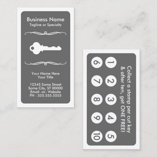 会員カードキー ロイヤリティカード (正面/裏面)