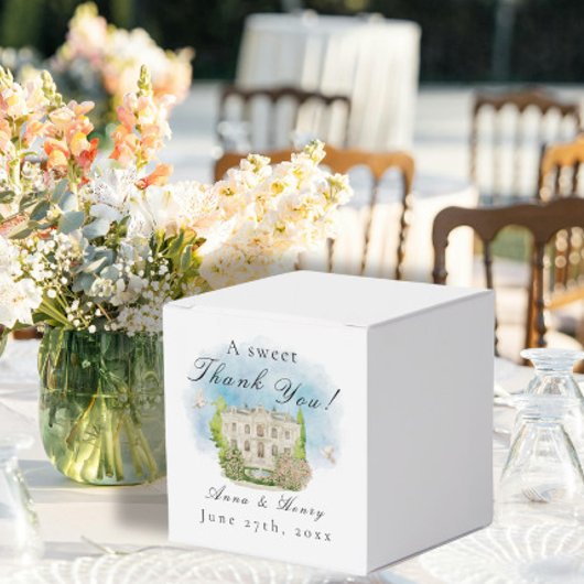 会場エレガント噴水の花結婚の皆様 フェイバーボックス