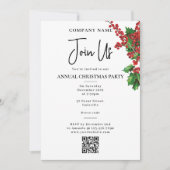 会社のオフィス企業周年クリスマスパーティー 招待状 (正面)