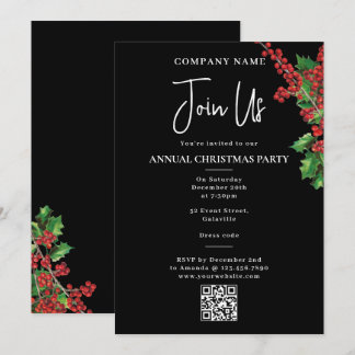 会社のオフィス 企業 年次クリスマスパーティー 招待状