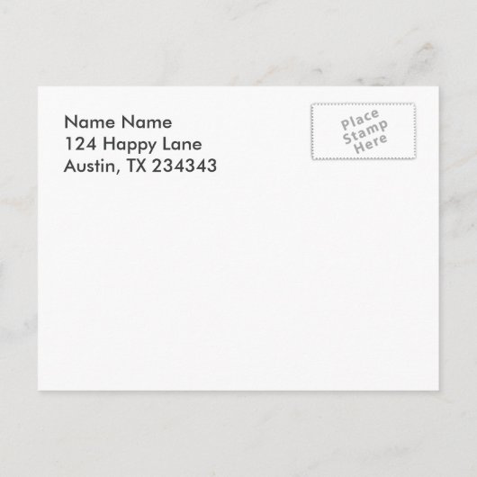 会社のオープンハウスの招待状 インビテーションポストカード (裏面)