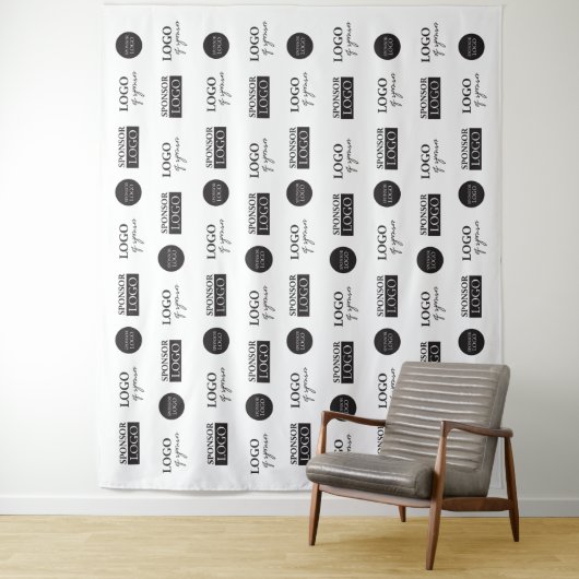 会社のカスタムスポンサーロゴの手順とリピート タペストリー (インサイチュ)