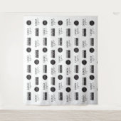 会社のカスタムスポンサーロゴの手順とリピート タペストリー (正面)