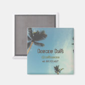 会社のカスタムレトロヤシの木をプロモーション マグネット (正面/裏面)