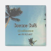 会社のカスタムレトロヤシの木をプロモーション マグネット (正面)