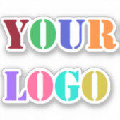 会社のカスタムロゴあなたのビジネスステッカー シール (正面)
