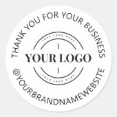 会社のカスタムロゴお世話になっております ラウンドシール (正面)