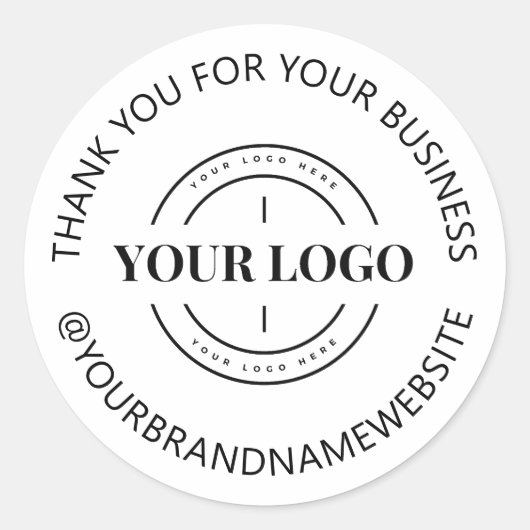 会社のカスタムロゴお世話になっております ラウンドシール (正面)