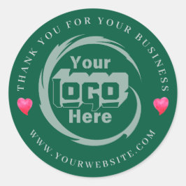 会社のカスタムロゴお世話になっております ラウンドシール