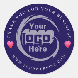 会社のカスタムロゴお世話になっております ラウンドシール