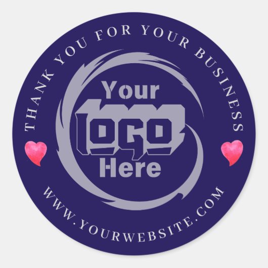 会社のカスタムロゴお世話になっております ラウンドシール (正面)