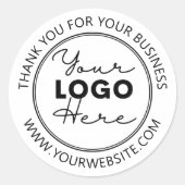 会社のカスタムロゴお世話になっております ラウンドシール (正面)