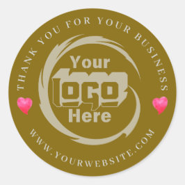 会社のカスタムロゴお世話になっております ラウンドシール