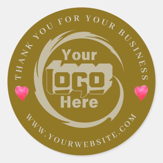 会社のカスタムロゴお世話になっております ラウンドシール (正面)