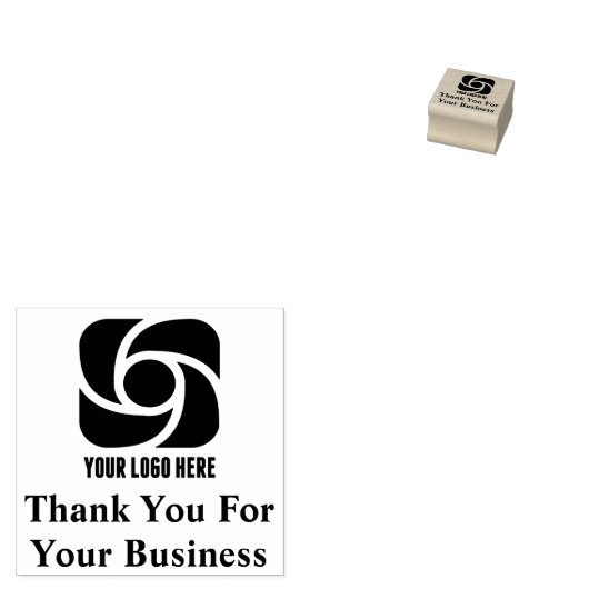 会社のカスタムロゴお客様のビジネスに感謝 ラバースタンプ (押印)