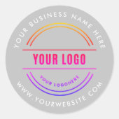 会社のカスタムロゴお客様のClに感謝 ラウンドシール (正面)