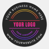 会社のカスタムロゴお客様のClに感謝 ラウンドシール (正面)