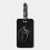 会社のカスタムロゴが入ったアクリルのラゲージタグ ラゲッジタグ (裏面縦)