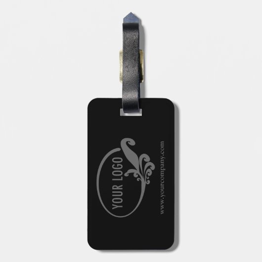 会社のカスタムロゴが入ったアクリルのラゲージタグ ラゲッジタグ (裏面縦)