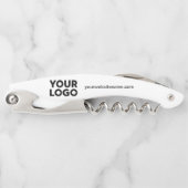 会社のカスタムロゴとビジネスのWebサイトまたはスローガン ソムリエナイフ (正面)