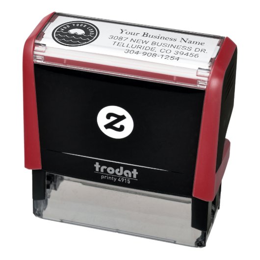 会社のカスタムロゴとビジネス差出人住所 セルフインキングスタンプ (商品)