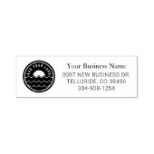 会社のカスタムロゴとビジネス差出人住所 セルフインキングスタンプ (デザイン)