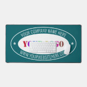 会社のカスタムロゴと文字あなたのカラーズデスクマット デスクマット (キーボード&マウス)