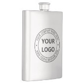 会社のカスタムロゴと文字あなたのビジネスフラスコ フラスク (右)