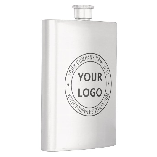 会社のカスタムロゴと文字あなたのビジネスフラスコ フラスク (右)